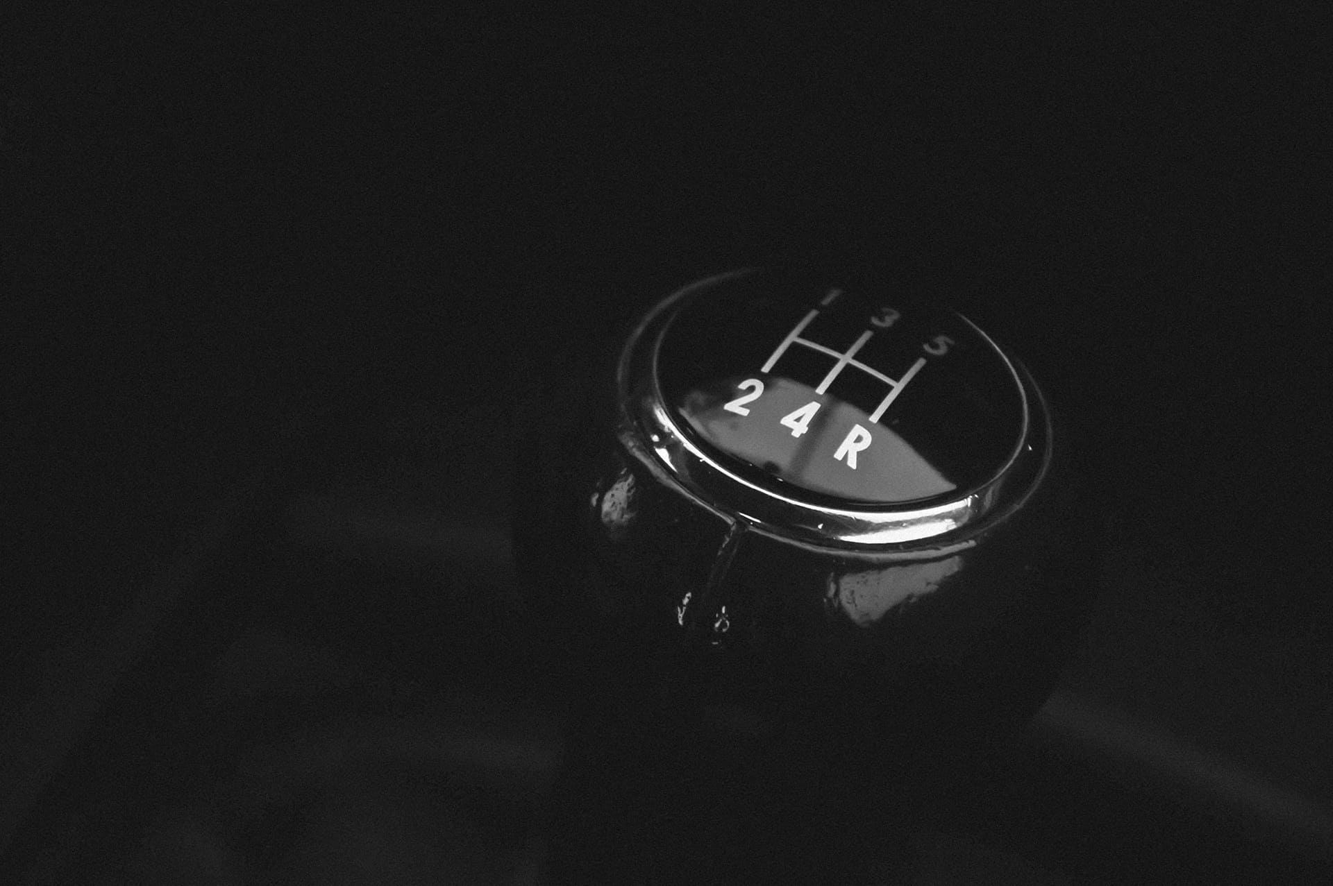 gear stick for a manual transmission vehicle, also known as a stick shift